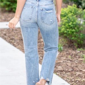 Vervet Blue Melody 90’s Vintage High Rise Relaxed Crop Jeans